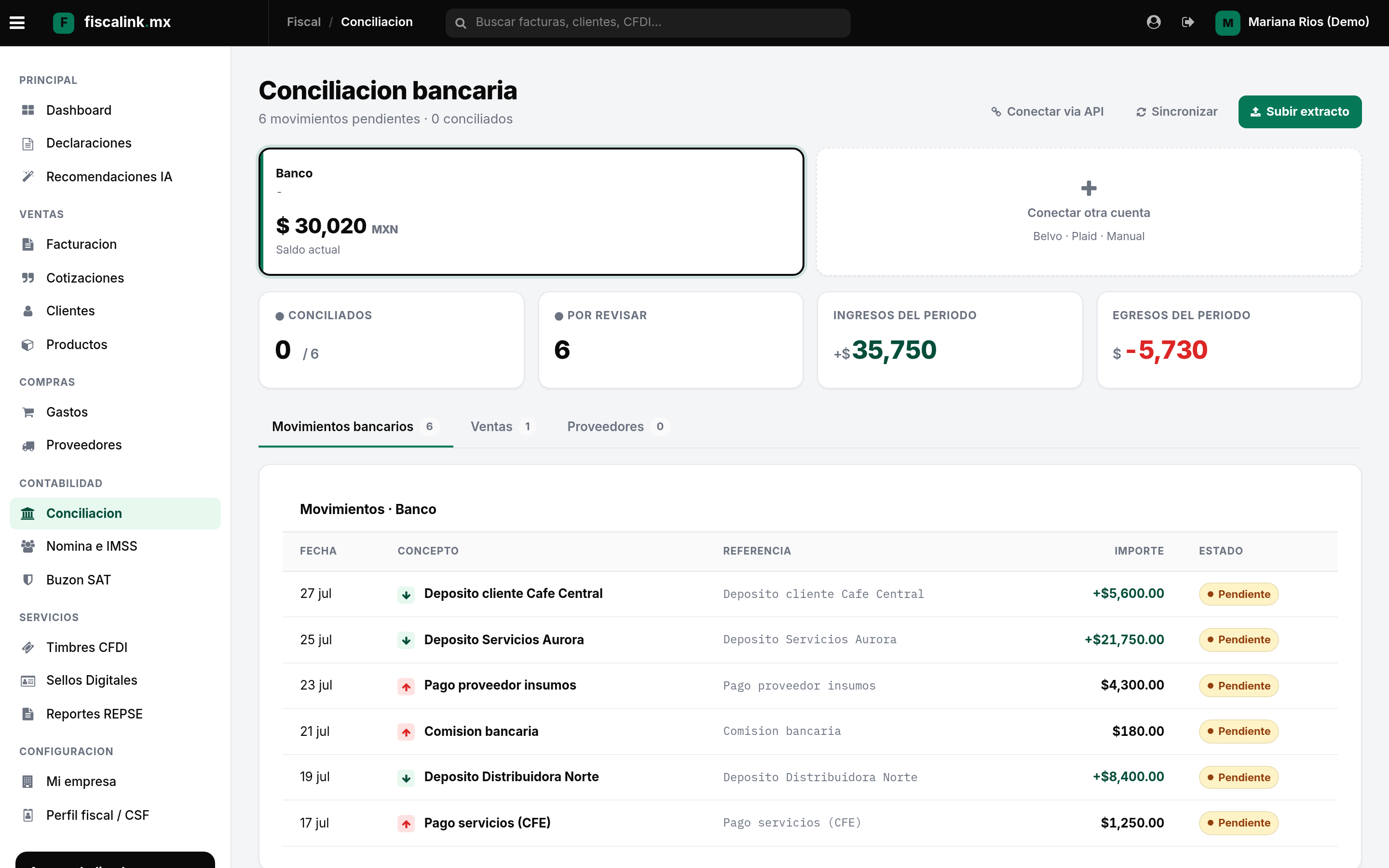 Conciliación bancaria