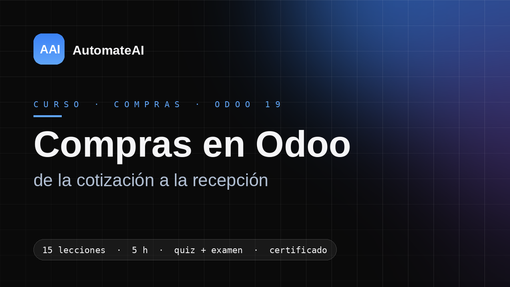 Compras en Odoo — de la cotización a la recepción