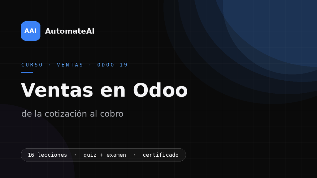 Ventas en Odoo — de la cotización al cobro